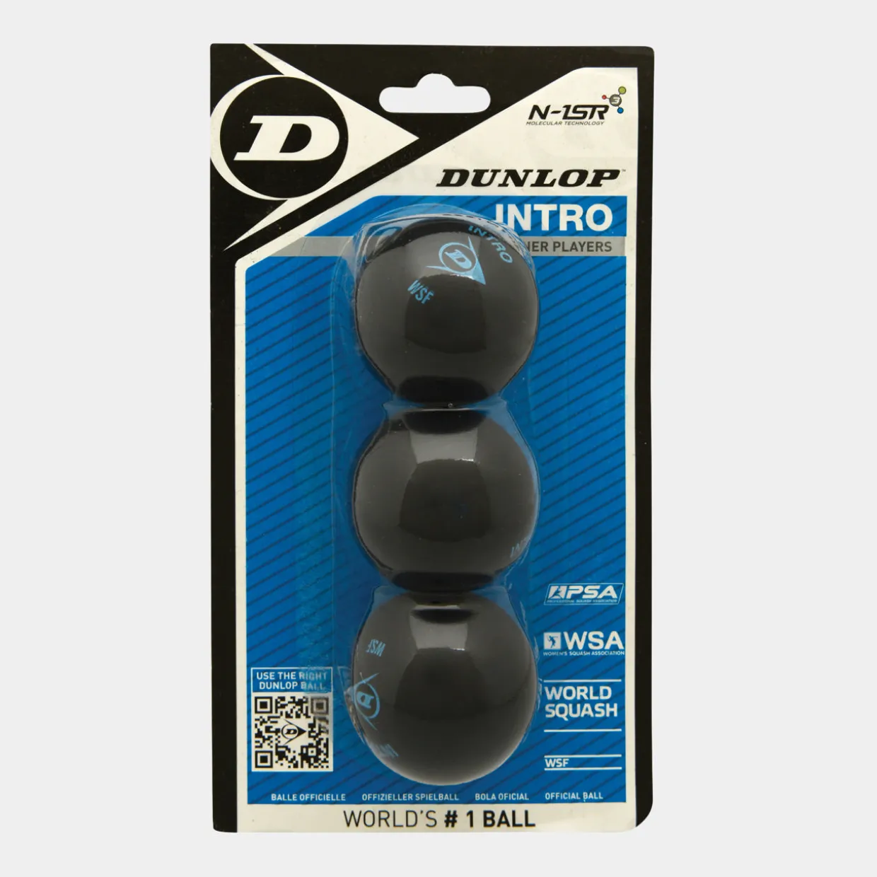Intro Squash Ball 3Ball Blister - blue dot