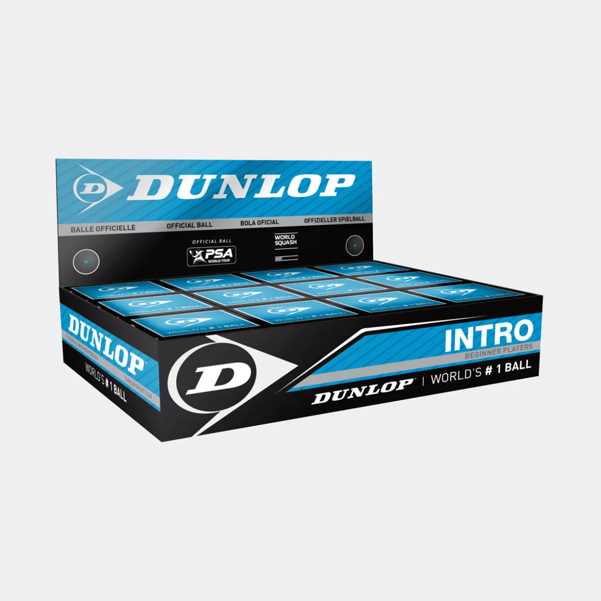 Intro Squash Ball 12pcs - blue dot