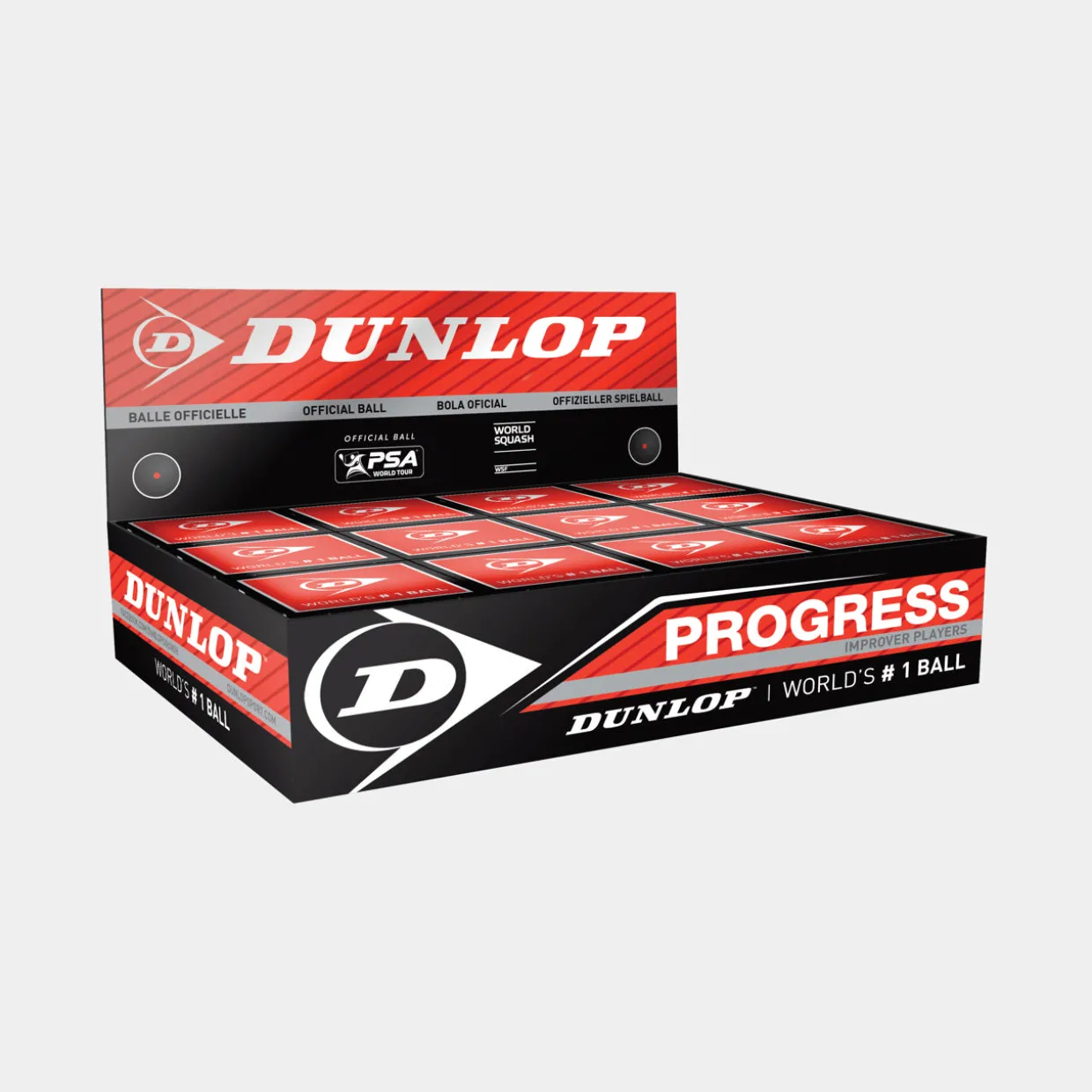 Progress Squash Ball 12pcs - red dot